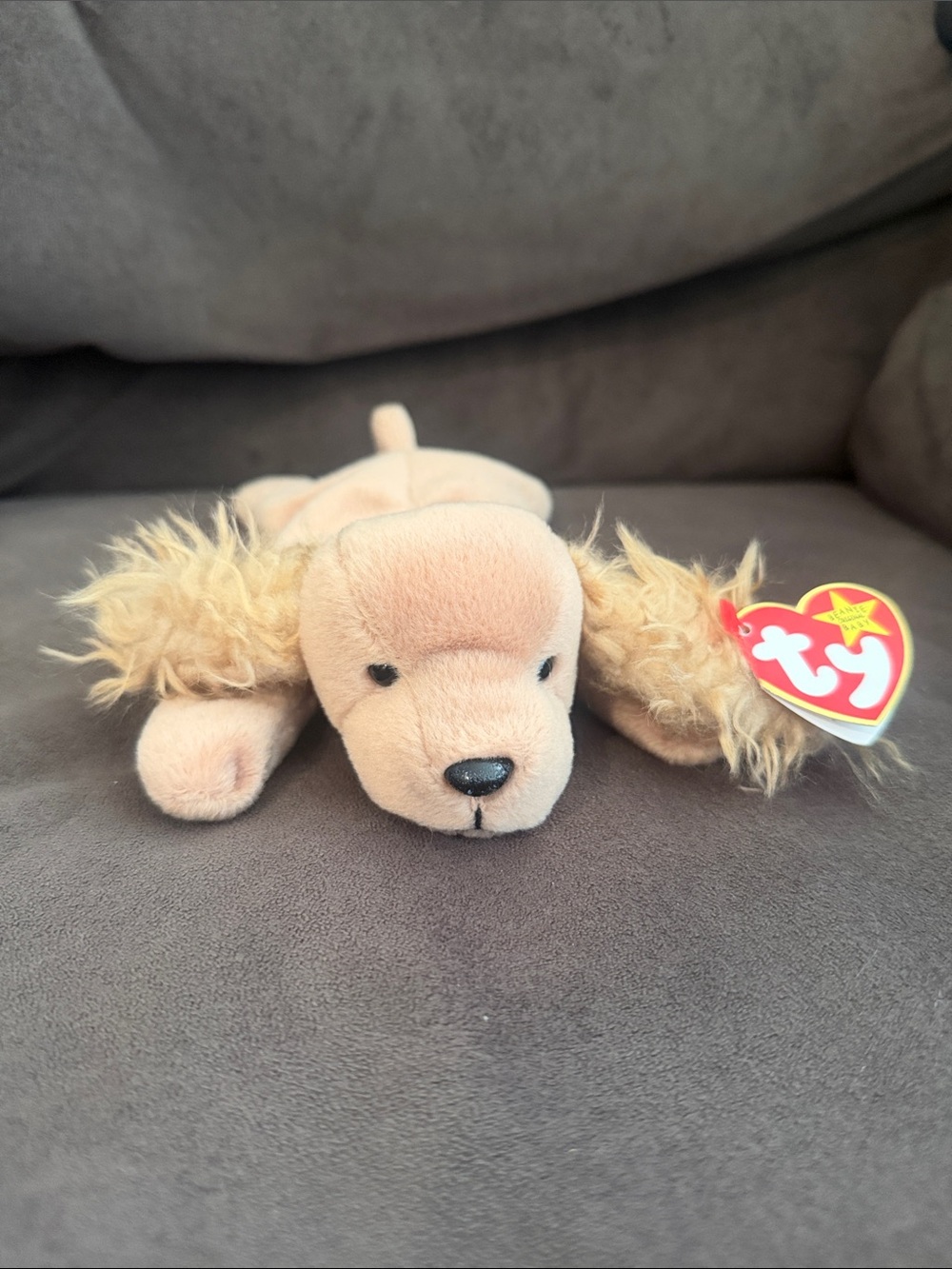 Ty Beanie Baby Plush Dog - Spunky 1997